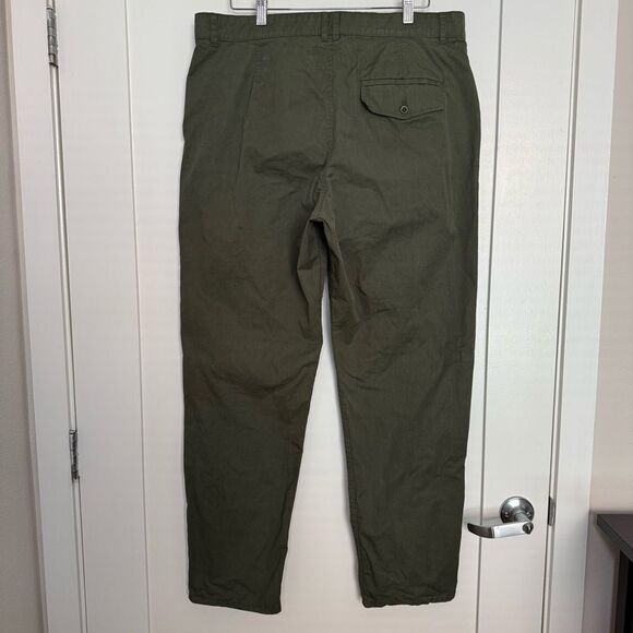 COS Pants Womens Sz 14 Army Green High Rise Tapered Straight Leg Utility Cotton - Picture 5 of 14